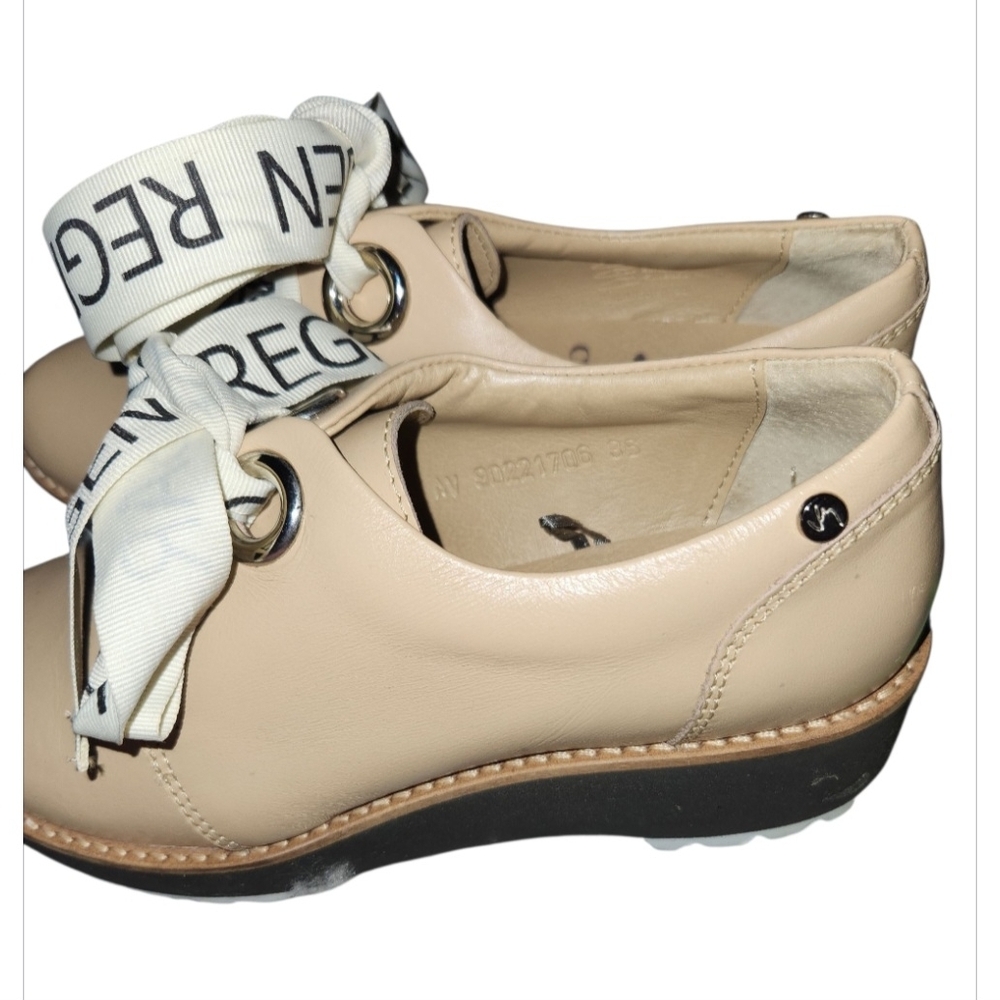 Varley Beige Leather Loafers - Picture 2 of 4